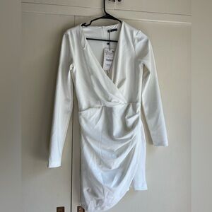 Zara White Mini Dress - Size M NWT